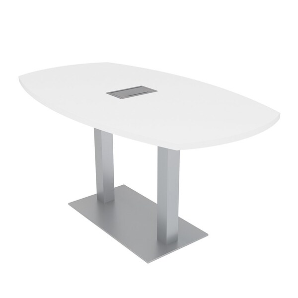 33.5 in W, 59.5 in L, 29 in H, Engineered Wood Top, White